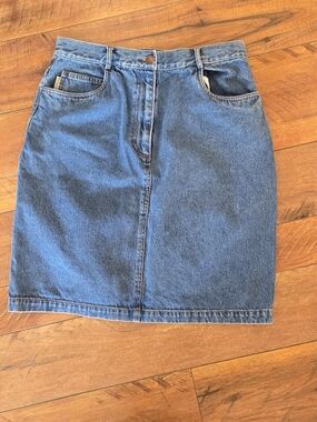Vintage Pendleton Blue Denim Mini Skirt